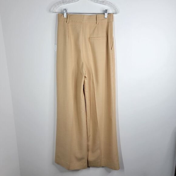 ZARA Masculine Wid Leg Trousers Slacks Sand Tan Size Small - Picture 12 of 13